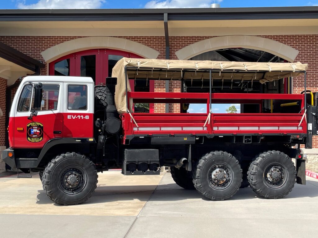 EV 11-6 from South Montgomery County Fire Department parked outside of Station 11-6.